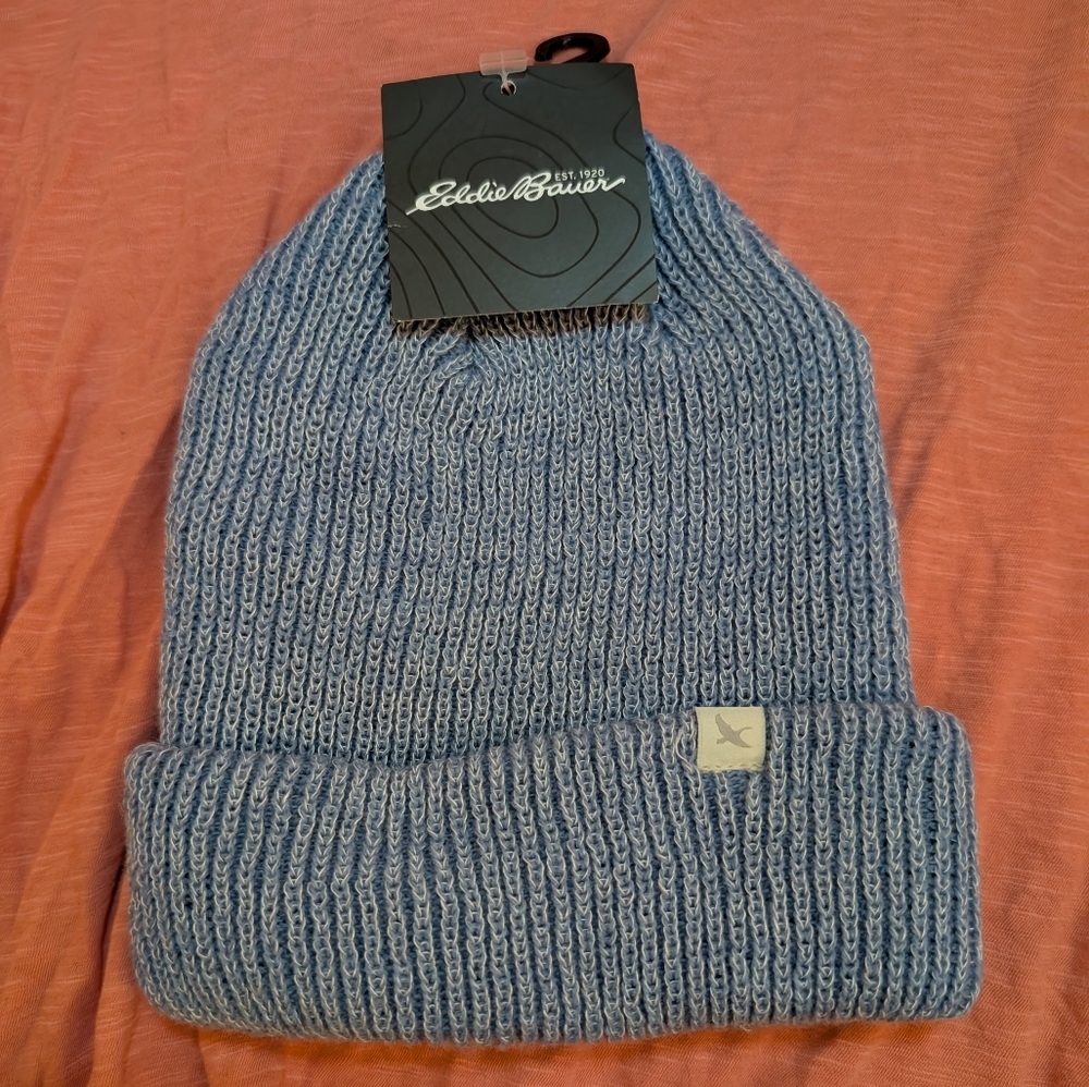 Box#20 ♨️ 5 For $35 ♨️ Eddie Bauer Light Blue Men's Knit Beanie